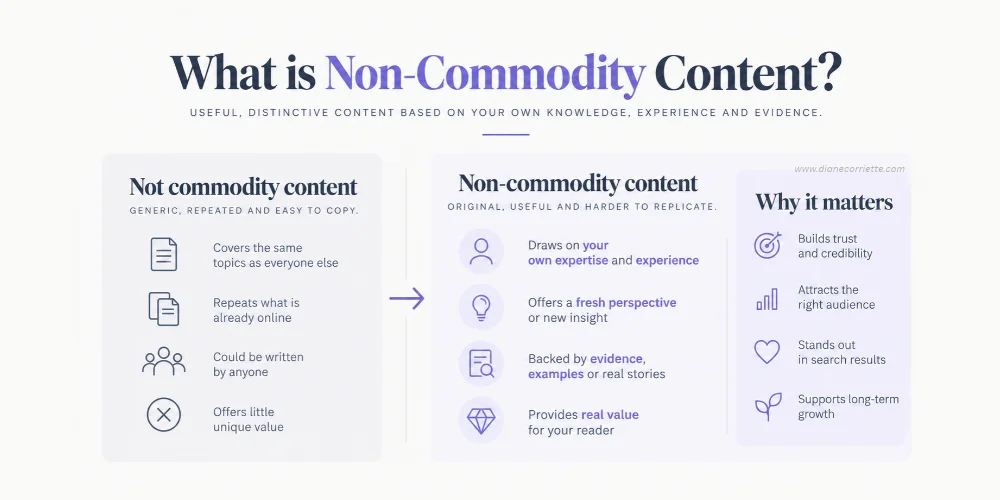 what is non-commodity content