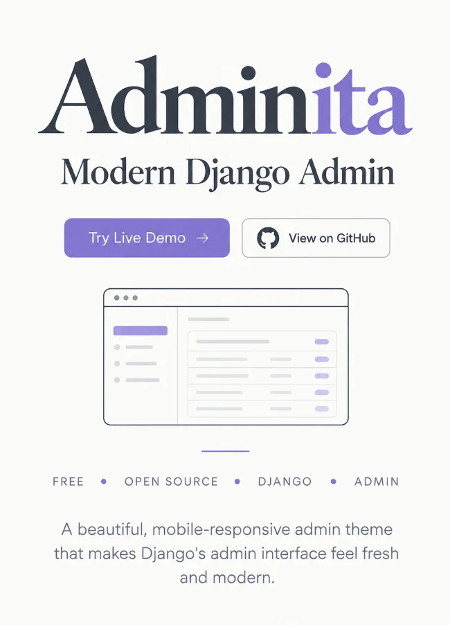 Adminita Django Admin Theme