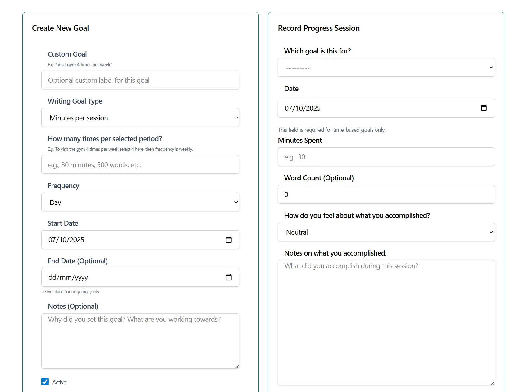 Goal Tracker – A Django App for Creative Habit Building