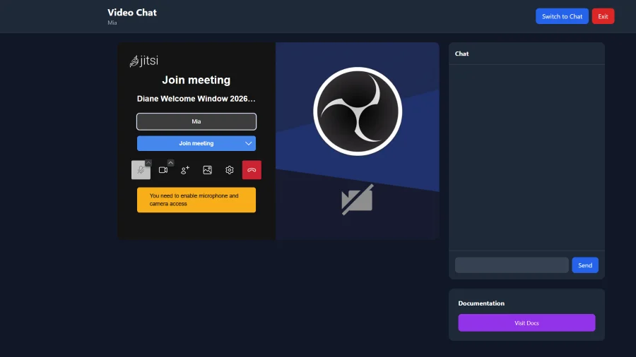 Video Chat Area