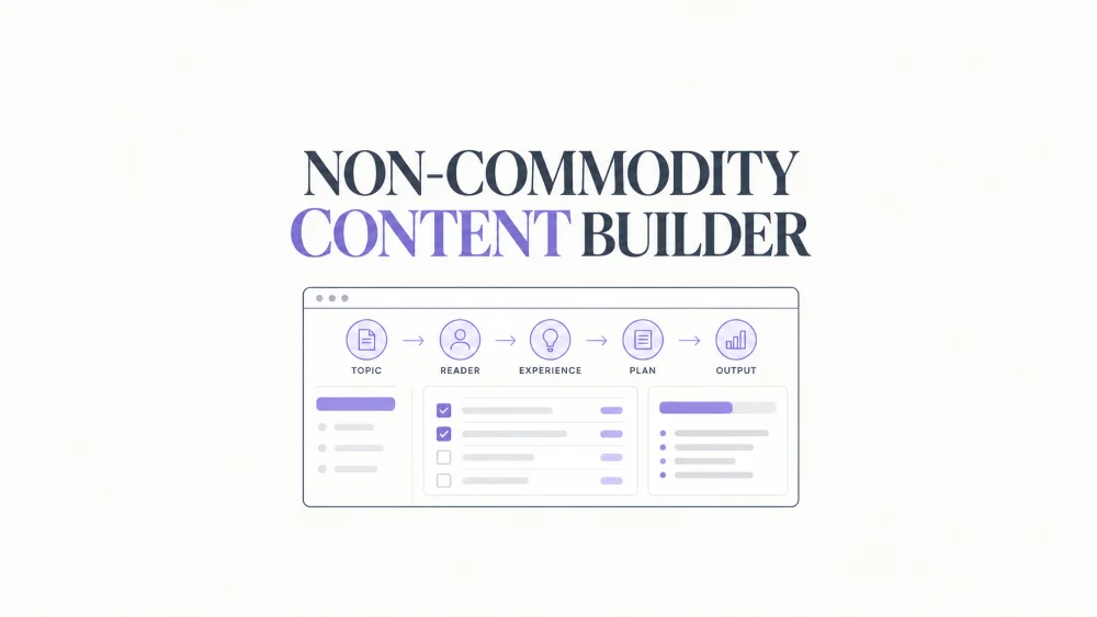 Non-Commodity Content Builder