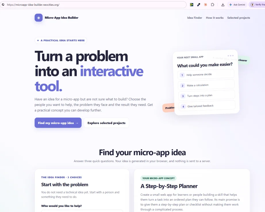 neocities micro-app builder