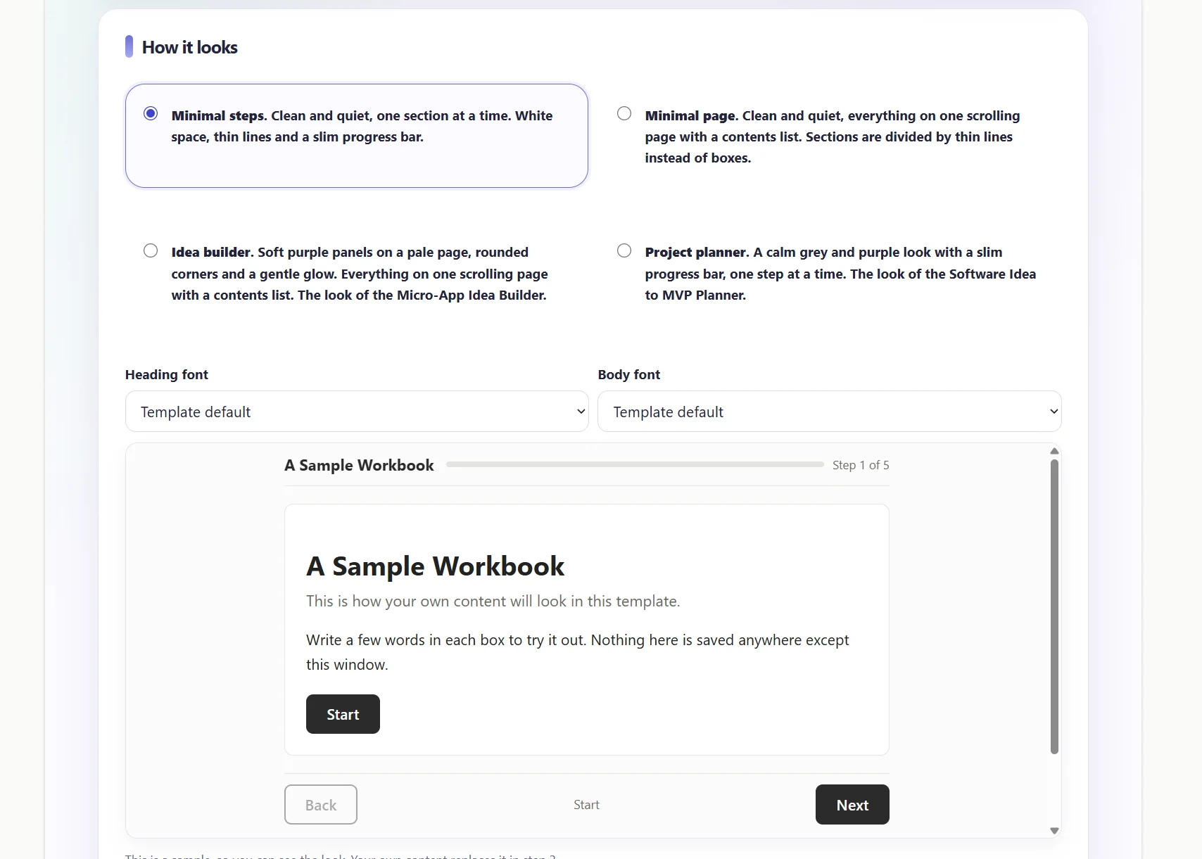 templates available for free pdf to micro-app tool